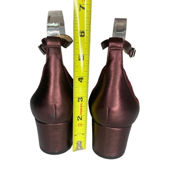 Sam Edelman Lola NWT Block Heel Pumps Size 8.5M Burgundy Leather/Man Mad… - Picture 7 of 8